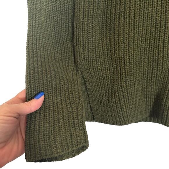 J. Crew Mercantile Olive Green Cotton Long Sleeve Knit Sweater Women Sz XXS - Picture 4 of 7